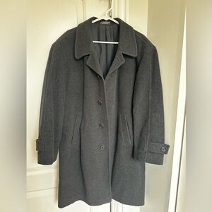Dark Gray Cashmere Blend Men’s Coat